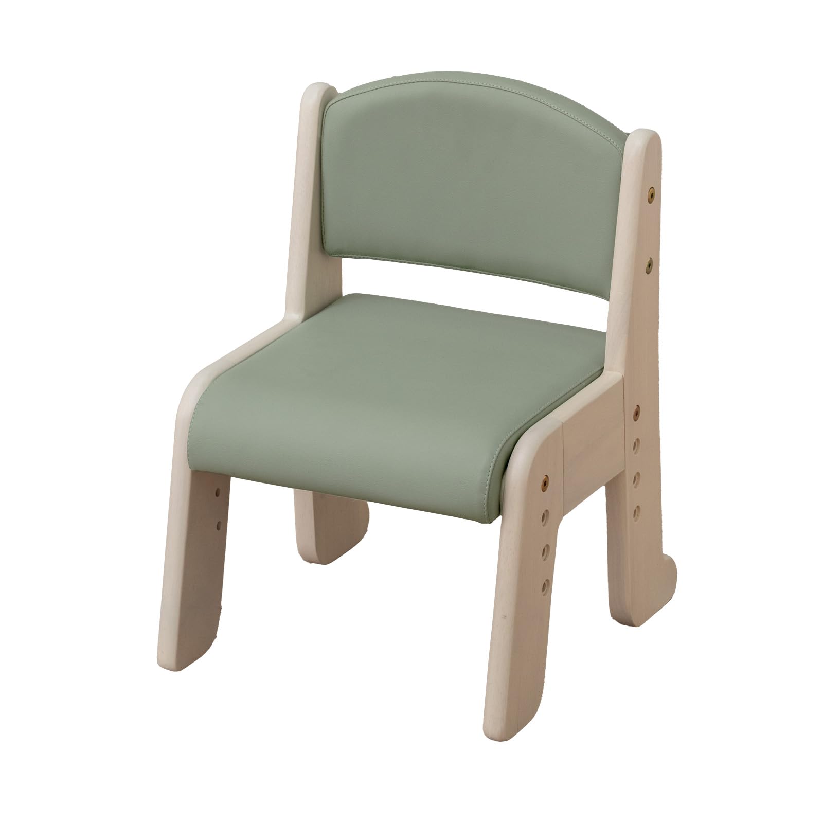 ゲン作(4歳男の子) 現役ママが考えた キッズチェア 天然木 座面スライド 高さ調節 4